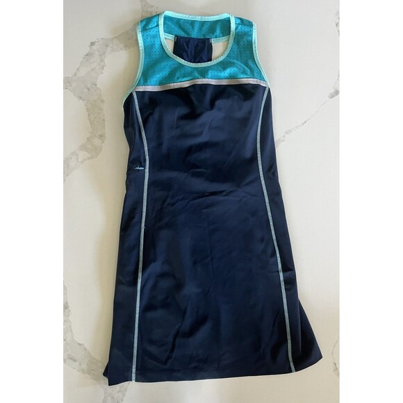 Title Nine Twisted Sister Athletic Dress In Blueprint Size SMALL Tennis Beach - Picture 1 of 4